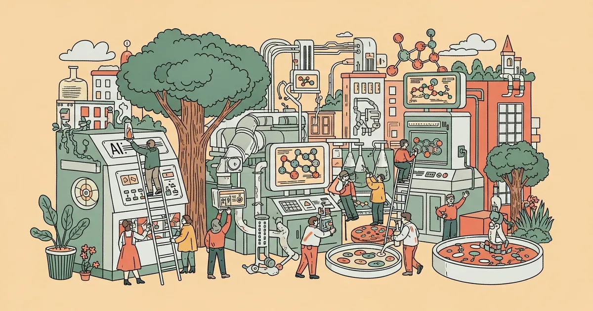 Editorial illustration for: Isomorphic Labs Prepares First Human Trials of AI-Designed Drugs