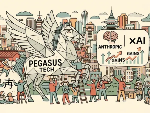 Editorial illustration for: Japanet Expands VC Fund With Pegasus Tech After Gains in Anthropic and xAI