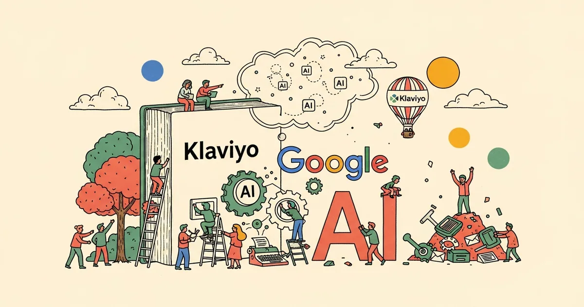 Editorial illustration for: Klaviyo-Google AI Deal Signals End of Manual Marketing Campaigns