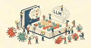 Editorial illustration for: Knowledge database development by large language models for countermeasures against viruses and m