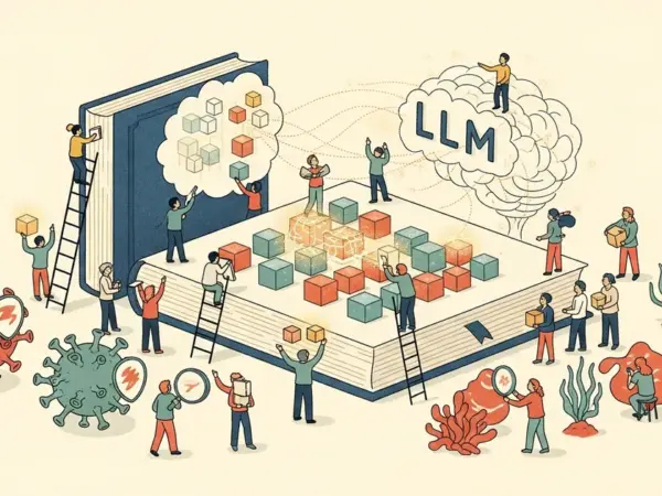 Editorial illustration for: Knowledge database development by large language models for countermeasures against viruses and m