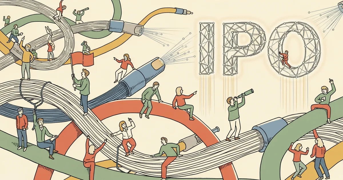 Editorial illustration for: Lightelligence IPO Surges 400%, Valuing Optical Interconnect Startup at $10 Billion