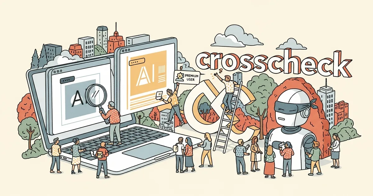 Editorial illustration for: LinkedIn Crosscheck Lets Premium Users Compare AI Models in Blind Tests