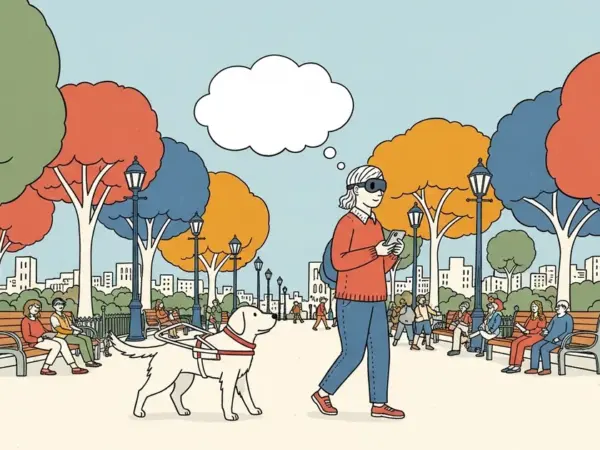 Editorial illustration for: LLM-Powered Guide Dogs Can Now Speak to Their Visually Impaired Owners