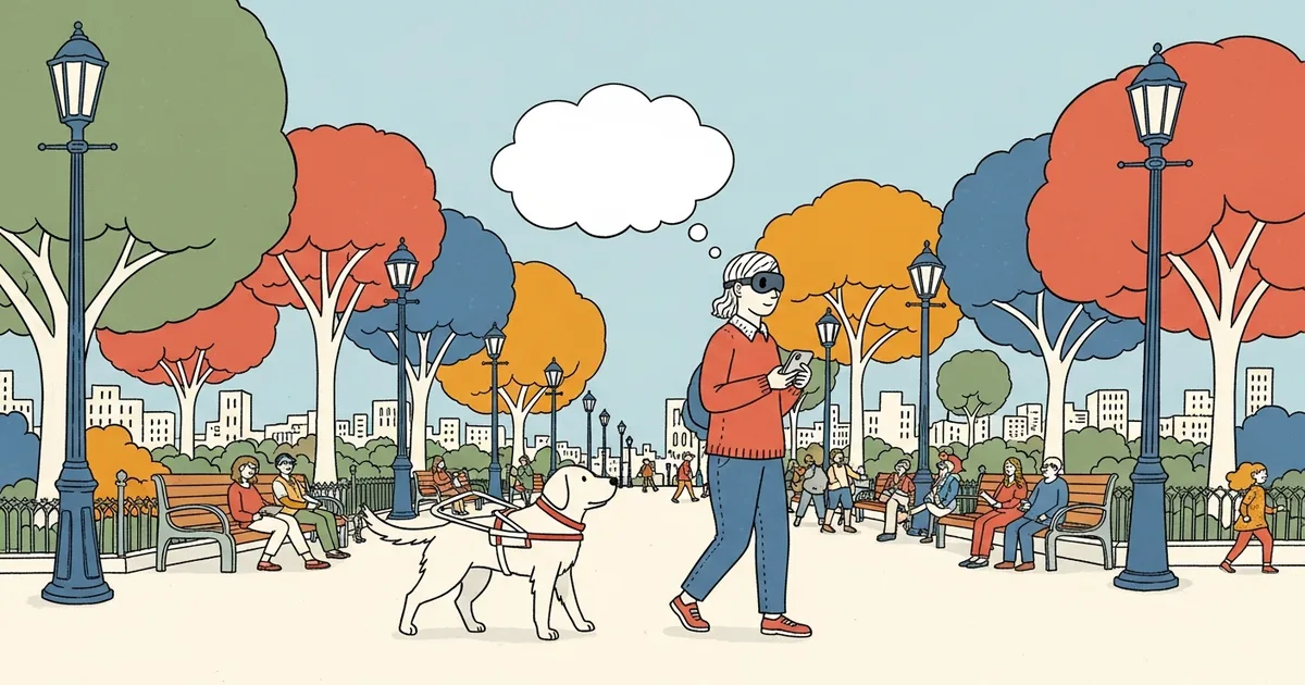 Editorial illustration for: LLM-Powered Guide Dogs Can Now Speak to Their Visually Impaired Owners