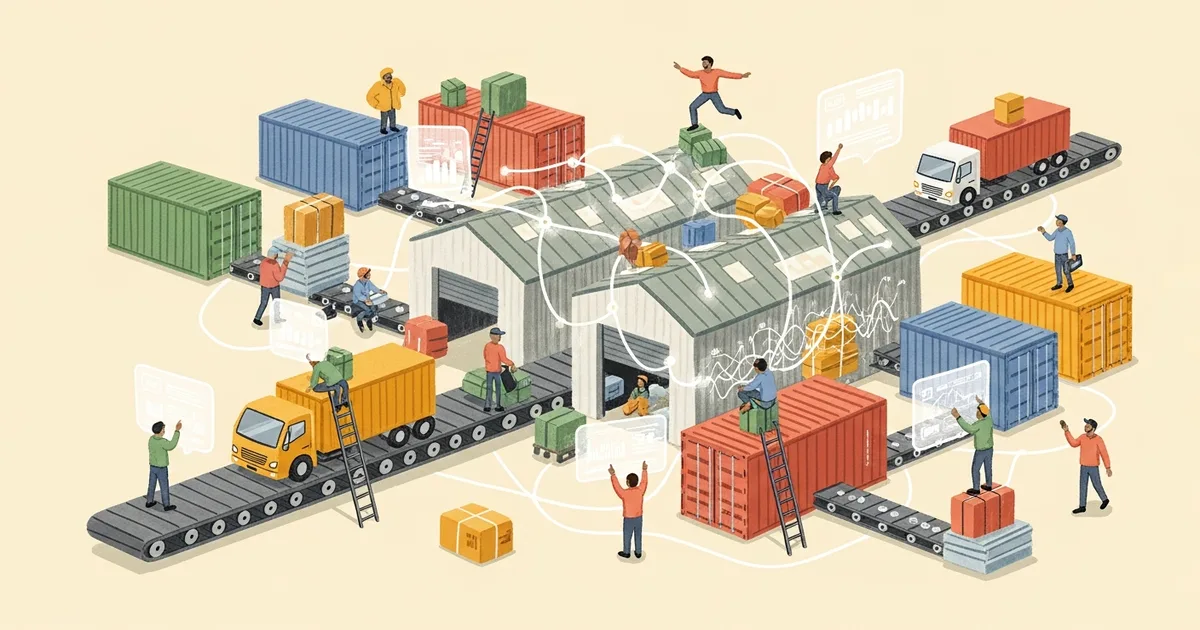 Editorial illustration for: Loop Raises $95M to Build Supply Chain AI for Disruption Prediction