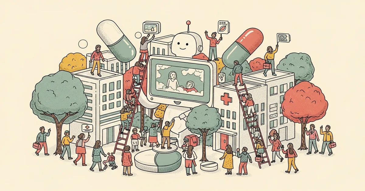 Editorial illustration for: Medvi's AI-Fabricated Ads Drove $1.8B in Telehealth Revenue