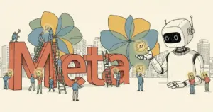 Editorial illustration for: Meta Debuts New AI Model to Challenge Google and OpenAI After Billions in AI Spending