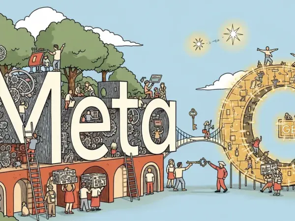 Editorial illustration for: Meta Delays Next AI Model, Reportedly Weighs Licensing Google's Gemini