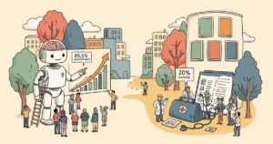 Editorial illustration for: Microsoft’s AI Doctor Gets 85.5% of Diagnoses Right — Human Doctors Get 20% [Study Results]