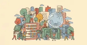 Editorial illustration for: Microsoft CFO Amy Hood Navigates Record AI Spending Amid Growing Bubble Concerns