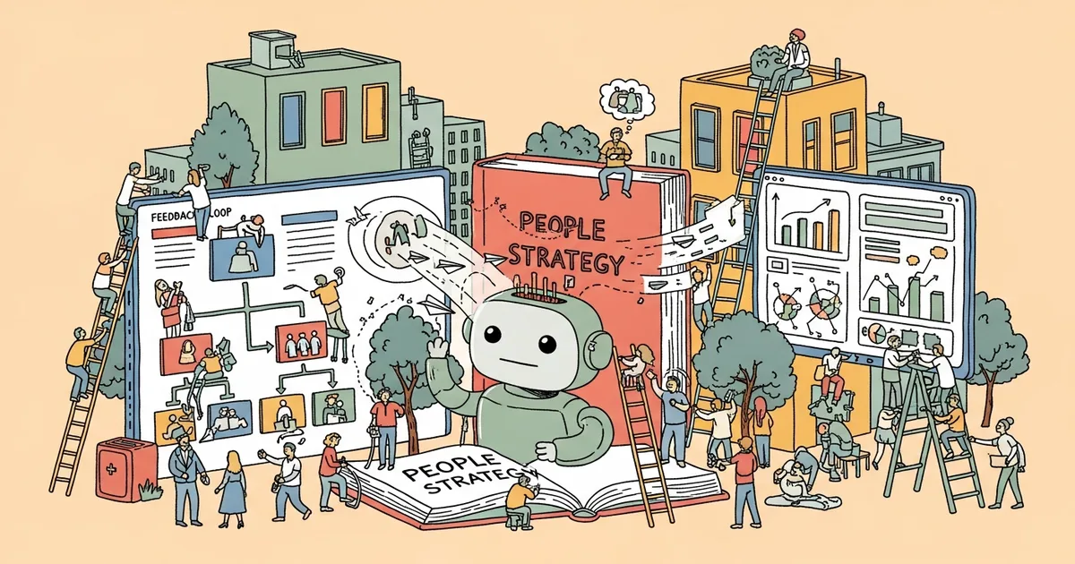 Editorial illustration for: Microsoft Just Restructured HR for All 220,000 Employees — The AI-First People Strategy Explained