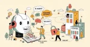 Editorial illustration for: Microsoft Open-Sources Runtime Security Toolkit for Enterprise AI Agents