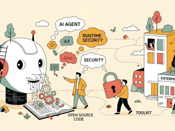 Editorial illustration for: Microsoft Open-Sources Runtime Security Toolkit for Enterprise AI Agents