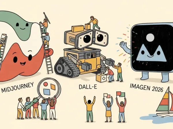 Editorial illustration for: Midjourney vs DALL-E vs Imagen 2026: Which AI Image Generator Actually Wins