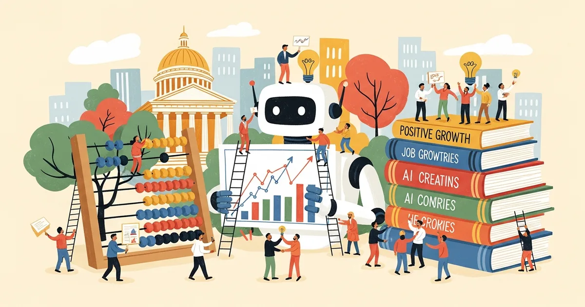 Editorial illustration for: MIT's AI Jobs Study 2026 Debunks the Apocalypse Narrative [Data]