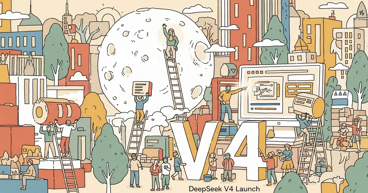 Editorial illustration for: Moonshot AI Releases Coding Model Ahead of DeepSeek V4 Launch