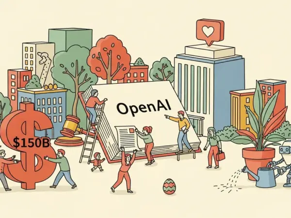 Editorial illustration for: Musk Amends OpenAI Lawsuit to Route $150B in Damages to Nonprofit