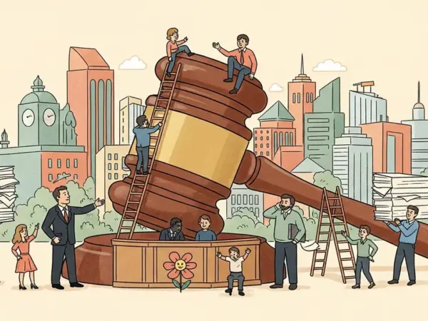Editorial illustration for: Musk v. Altman Trial Begins in California Over OpenAI's For-Profit Conversion