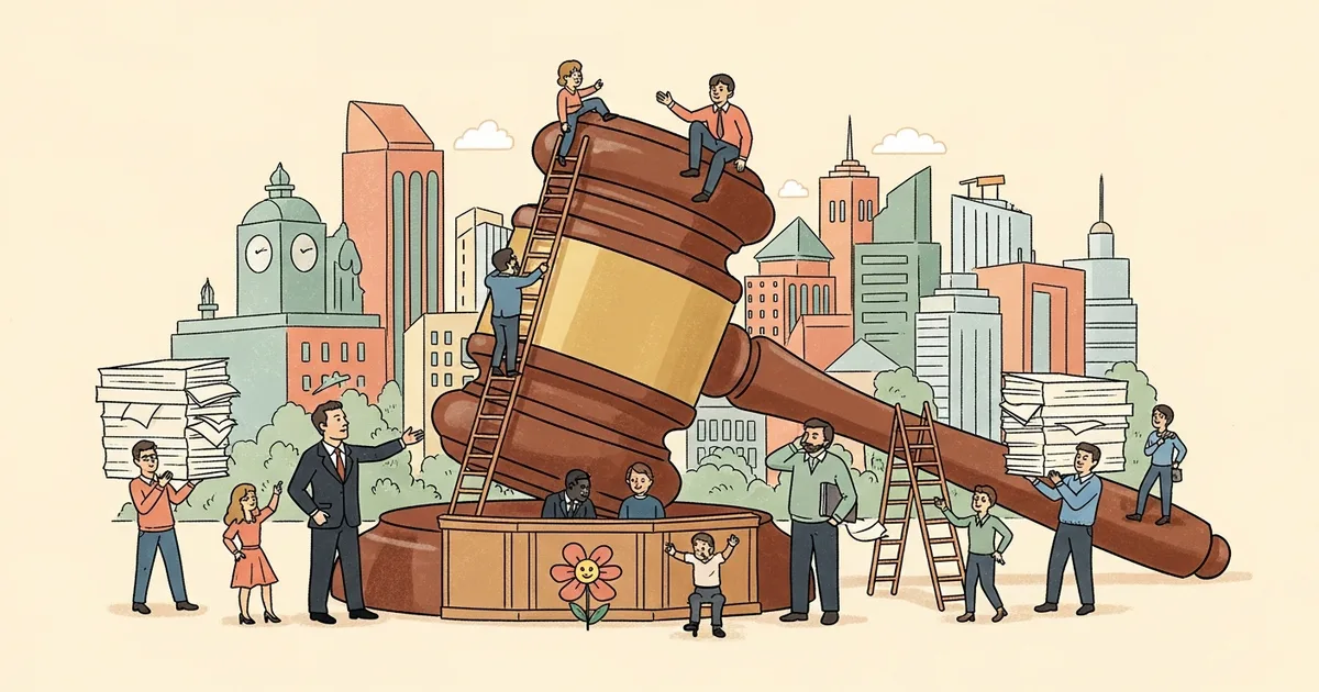 Editorial illustration for: Musk v. Altman Trial Begins in California Over OpenAI's For-Profit Conversion