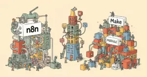 Editorial illustration for: n8n vs Zapier vs Make 2026: The Workflow Automation Showdown