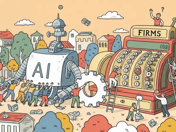 Editorial illustration for: NBER: 90% of Firms Saw No AI Productivity Gain Over Three Years