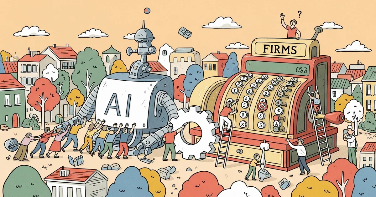 Editorial illustration for: NBER: 90% of Firms Saw No AI Productivity Gain Over Three Years