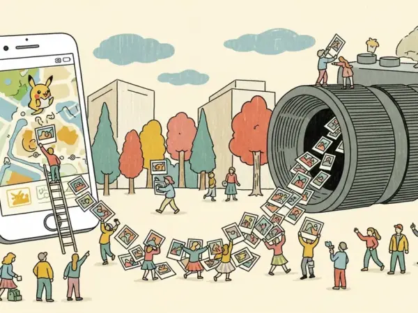 Editorial illustration for: Niantic's AI World Model Runs on 30 Billion Pokémon Go Photos