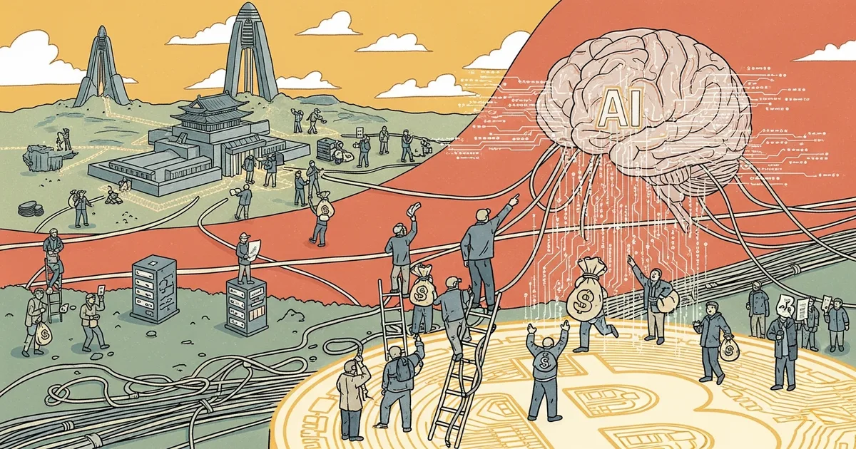 Editorial illustration for: North Korea Is Using AI to Run a $3.4B Crypto Theft Operation