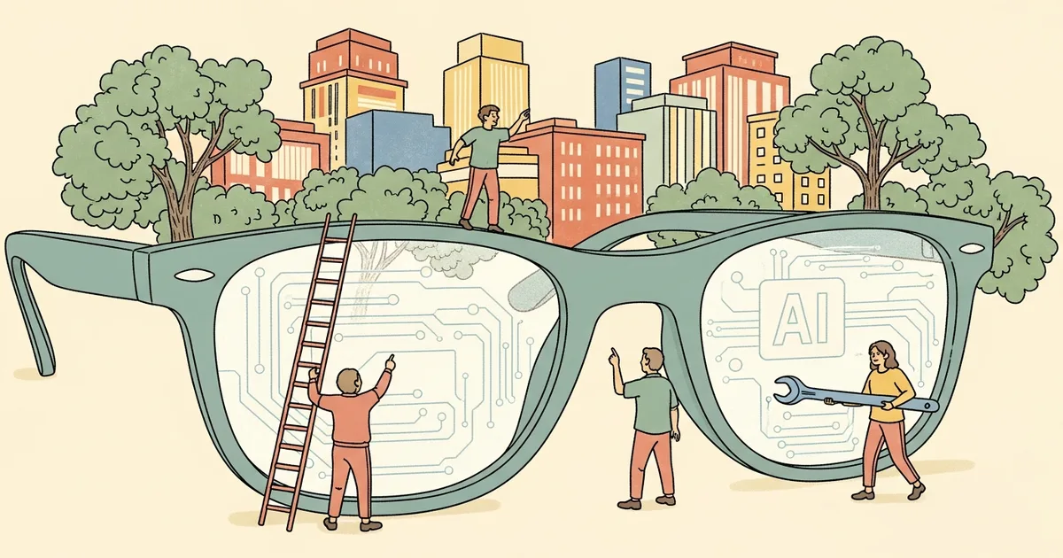 Editorial illustration for: Nothing plans to release AI smart glasses next year after CEO Carl Pei changes mind