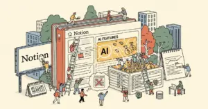 Editorial illustration for: Half of Notion's Revenue Now Comes From AI — The Feature Nobody Wanted 2 Years Ago Is Now Printin