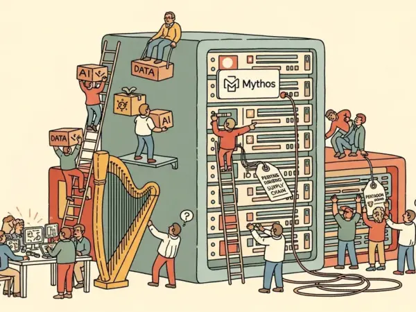 Editorial illustration for: NSA Reportedly Using Anthropic's Mythos Despite Pentagon Supply Chain Label