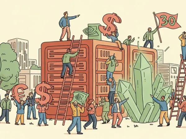 Editorial illustration for: Nvidia-Backed Vast Data Raises $1 Billion, Triples Valuation to $30 Billion