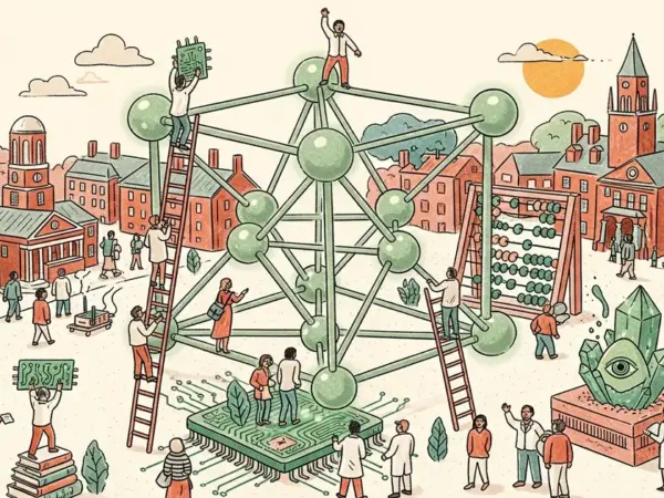 Editorial illustration for: NVIDIA Ising: First Open-Source Quantum AI — Harvard Already Uses It