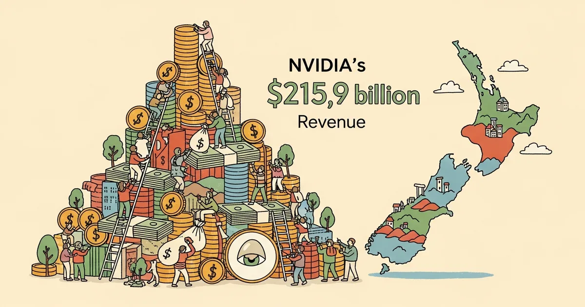 NVIDIA Posted $215.9 Billion in Revenue — More Than New Zealand’s GDP