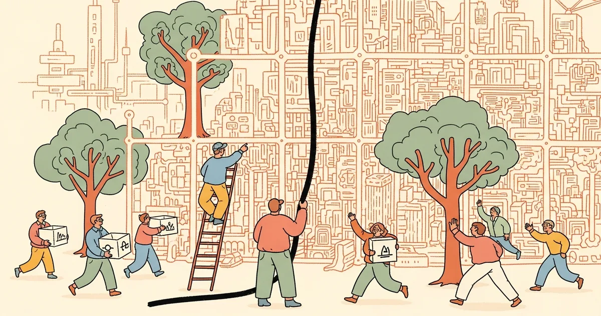 Editorial illustration for: OneComp: One-Line Revolution for Generative AI Model Compression