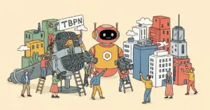 Editorial illustration for: OpenAI Acquires Tech Media Show TBPN in Push into Media Business