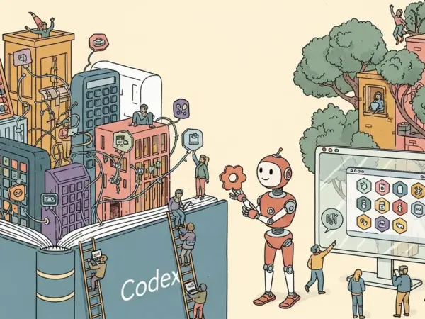 Editorial illustration for: OpenAI Adds Computer Use, 111 Plugins to Codex as Super App Foundation