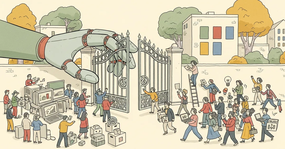 Editorial illustration for: OpenAI and Microsoft Drop AI Model Exclusivity, Opening Licensing to Rivals