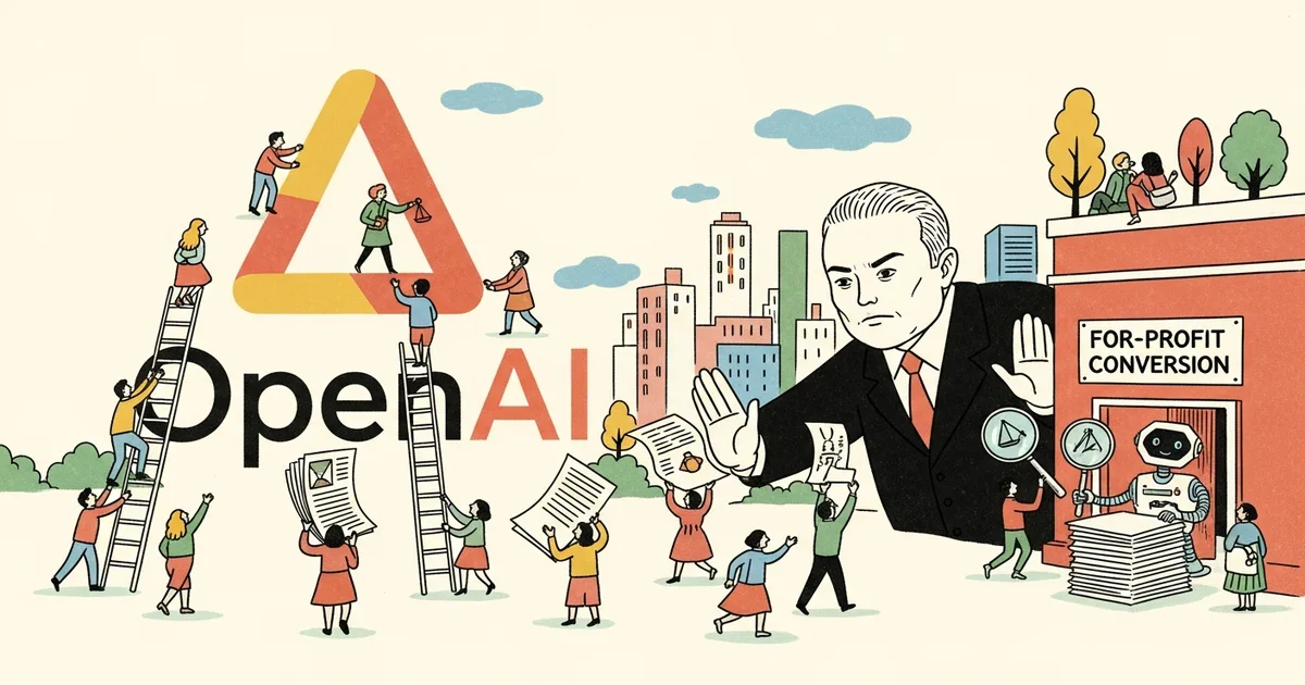 Editorial illustration for: OpenAI Asks State AGs to Probe Musk for Blocking For-Profit Conversion