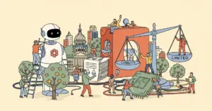 Editorial illustration for: OpenAI Backs Illinois Bill to Limit AI Lab Liability for Mass Casualty Events