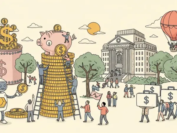 Editorial illustration for: OpenAI Closes $122 Billion Funding Round at $852 Billion Valuation