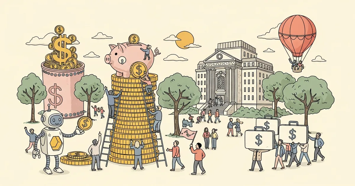 Editorial illustration for: OpenAI Closes $122 Billion Funding Round at $852 Billion Valuation