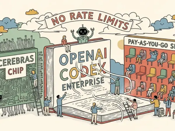 Editorial illustration for: OpenAI Codex Enterprise: Pay-As-You-Go Seats, Cerebras Chip, No Rate Limits