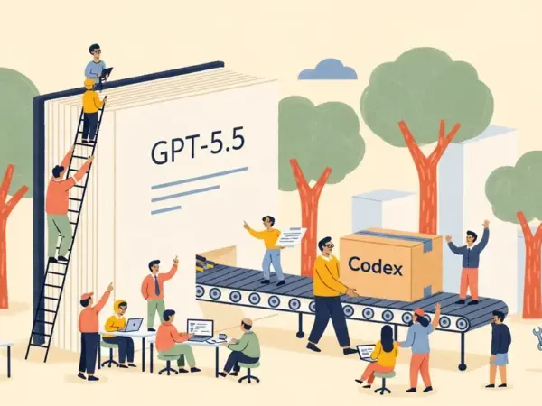Editorial illustration for: OpenAI Folds Codex Into GPT-5.5, Retiring Its Standalone Coding Model Line