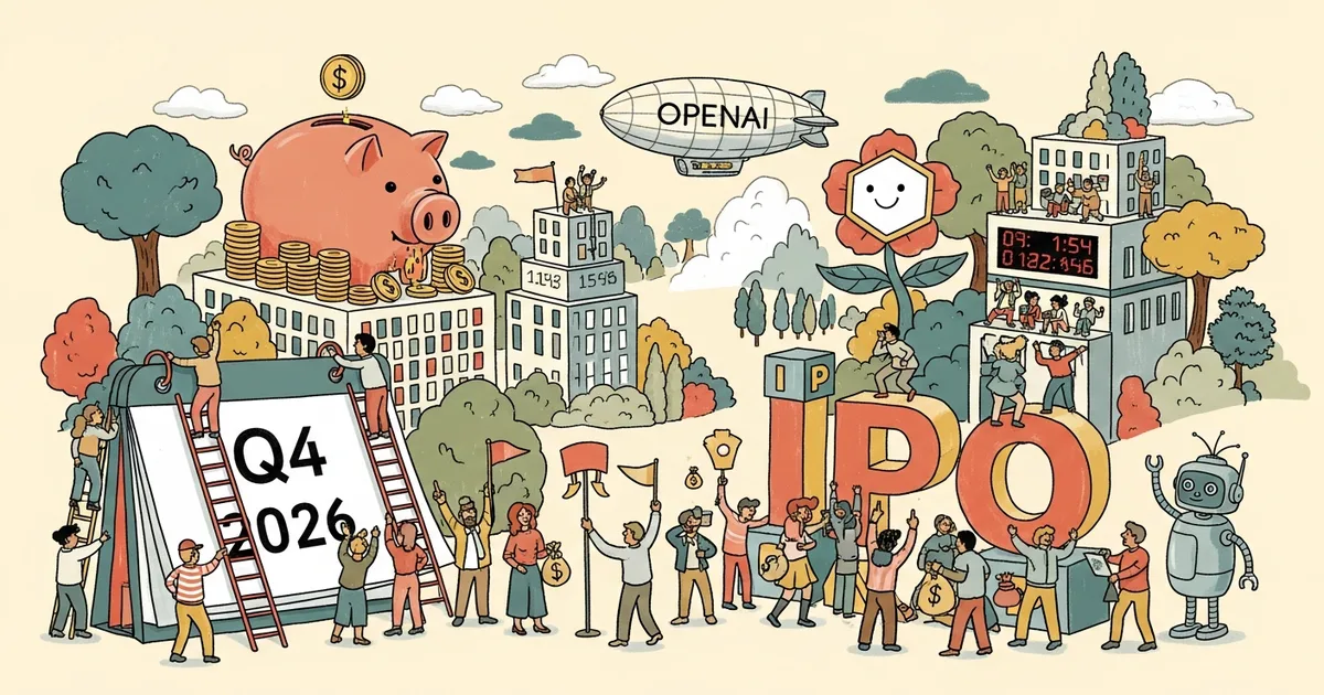 Editorial illustration for: Sam Altman Just Confirmed OpenAI's IPO Date — Q4 2026 [Biggest Tech IPO Ever]
