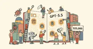 Editorial illustration for: OpenAI Launches $25,000 Bio Bug Bounty to Test GPT-5.5 Jailbreak Defenses