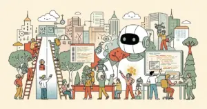 Editorial illustration for: OpenAI Launches GPT-5.5 with Agentic Coding Gains Over GPT-5.4