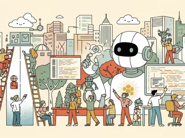 Editorial illustration for: OpenAI Launches GPT-5.5 with Agentic Coding Gains Over GPT-5.4