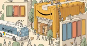 Editorial illustration for: OpenAI's Top Sales Exec Just Threw Microsoft Under the Bus — Amazon Demand Is 'Staggering'